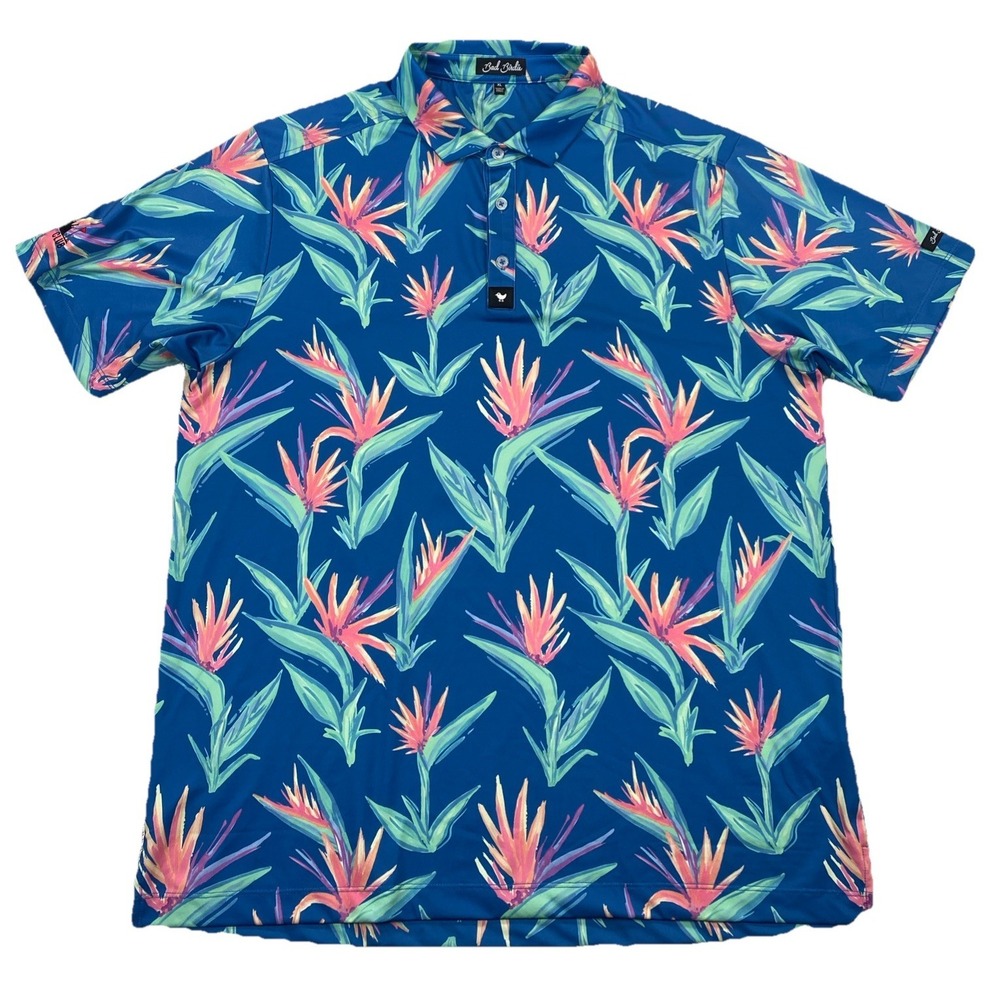 Bad Birdie Men's XL Golf Performance Polo Shirt Paradisio (Vail Country Club)